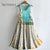Women’s Vintage Floral Patchwork Art Print Crew Neck Sleeveless Cotton Pocket Dress Multicolor / S