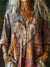 Women’s Vintage Heart Pattern Art Print Casual Cotton Linen Shirt Multicolor / S