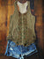 Women’s Vintage Patterned Art Print Vest Multicolor / S